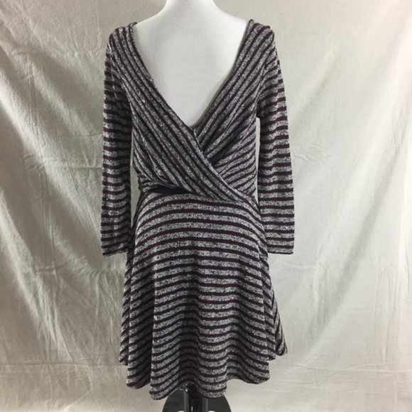 Free People Maverick Eggplant Deep V-Neck Dress - Picture 3 of 8